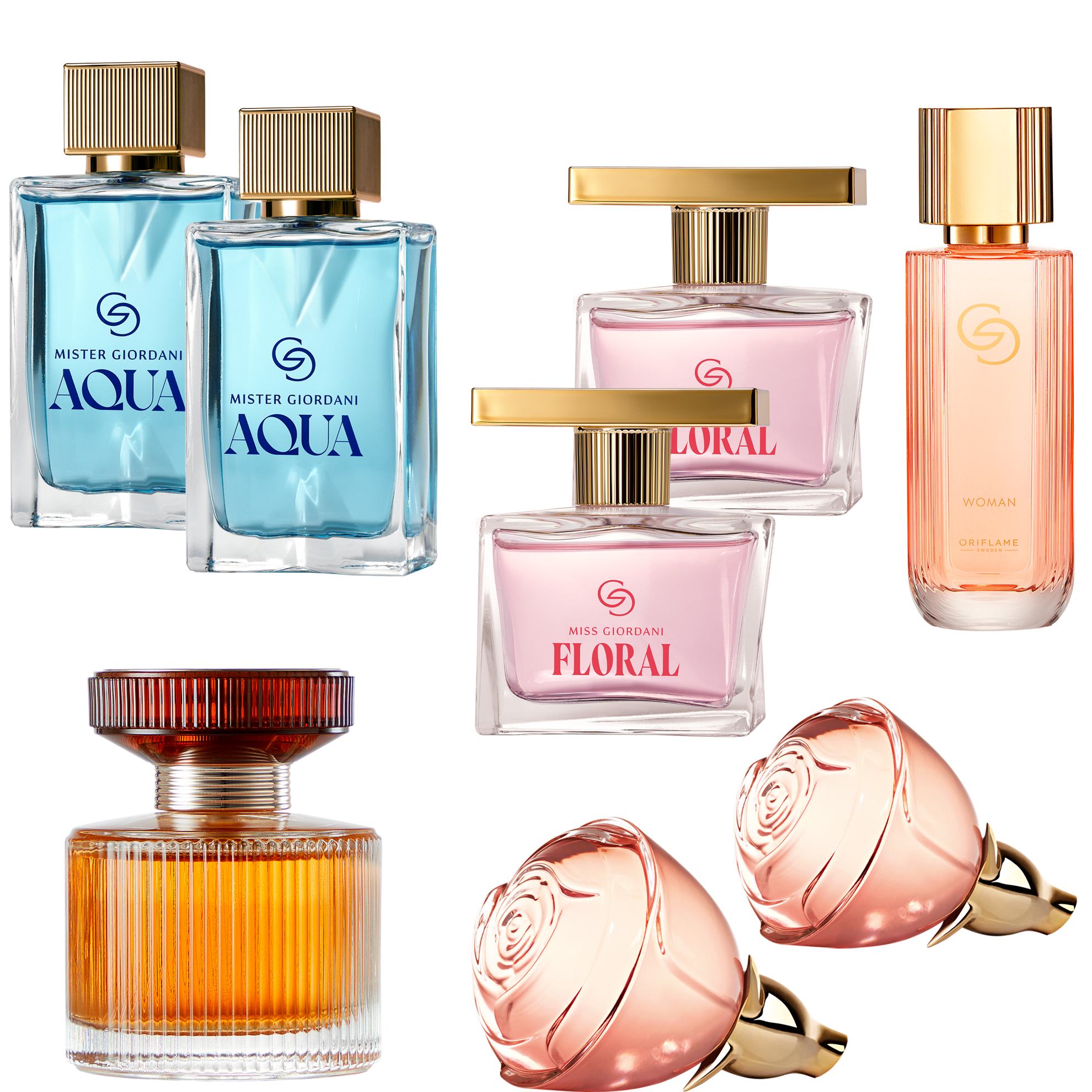 un grup de sticle de parfum