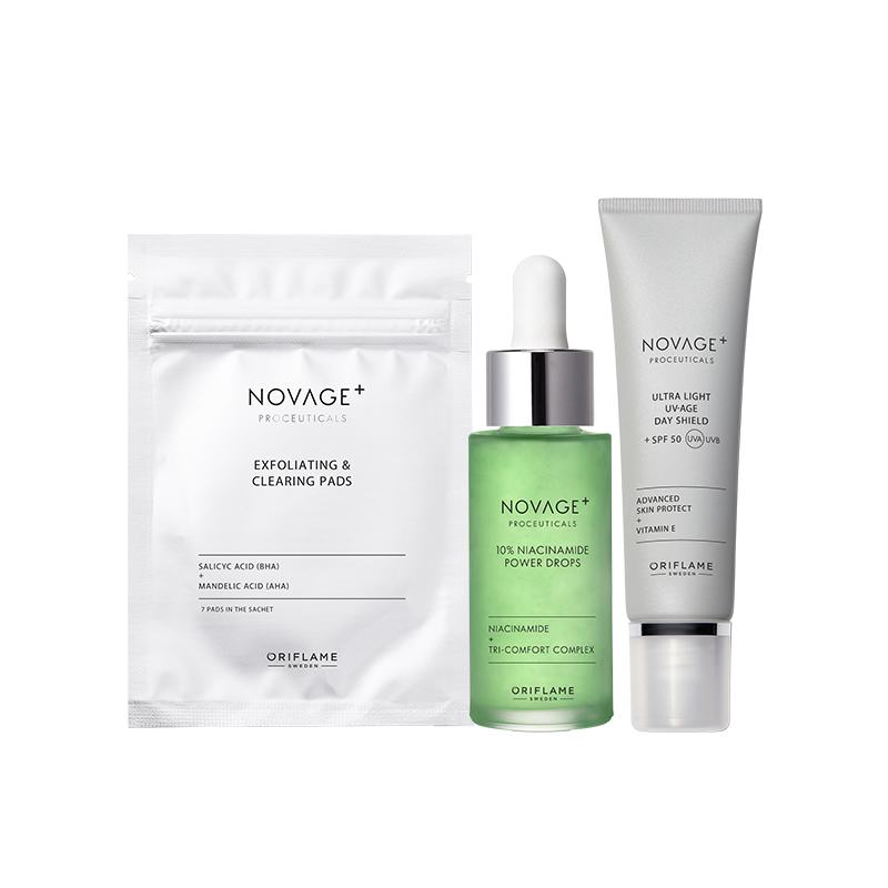 μια ομάδα προϊόντων περιποίησης προσώπου