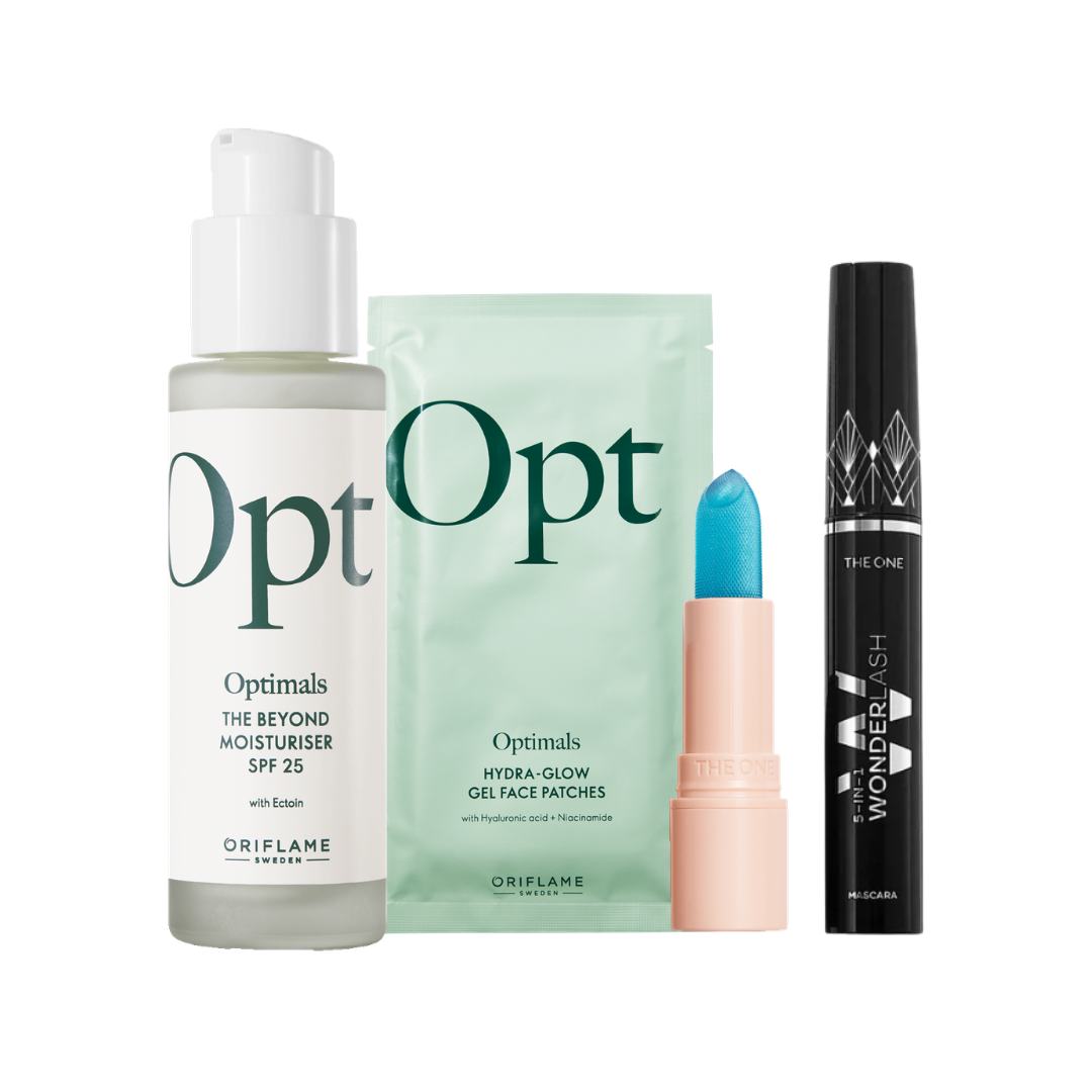 a group of makeup products