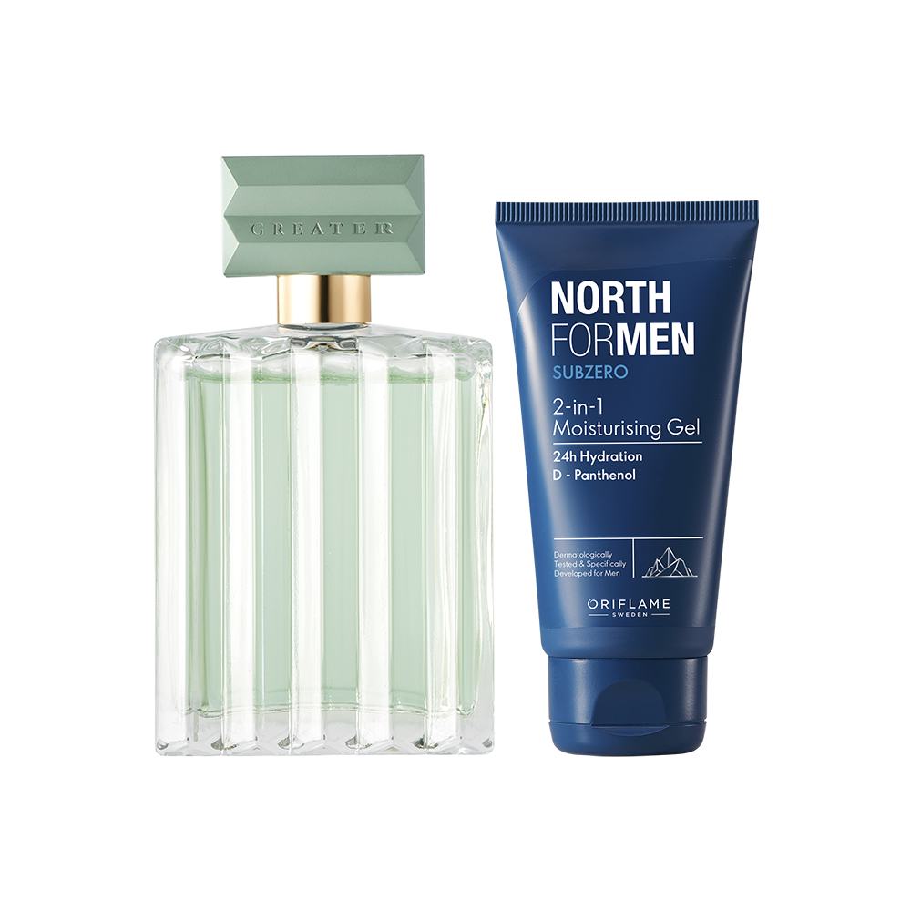 un flacon de parfum et un tube de gel hydratant