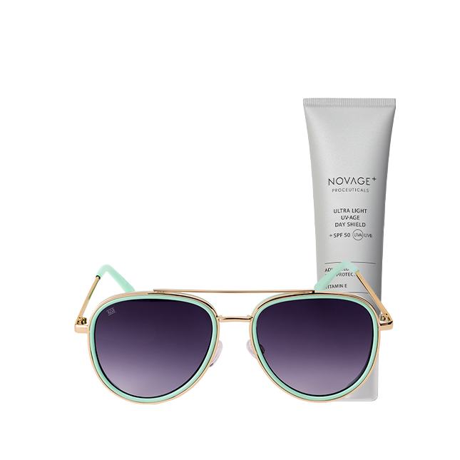 Un primer plano de unas gafas de sol