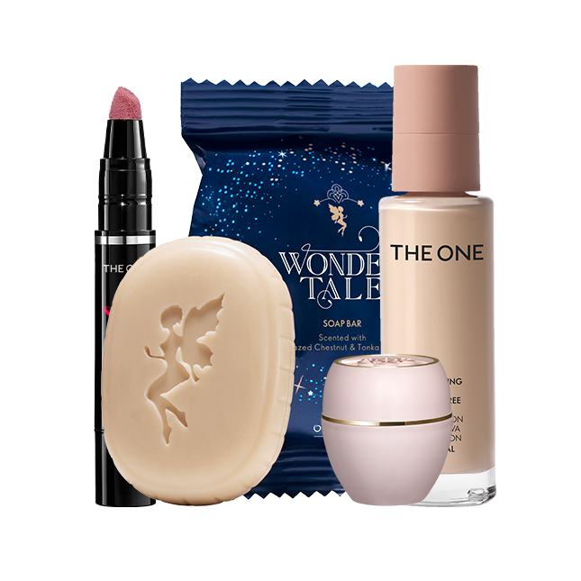 un conjunto de productos de maquillaje