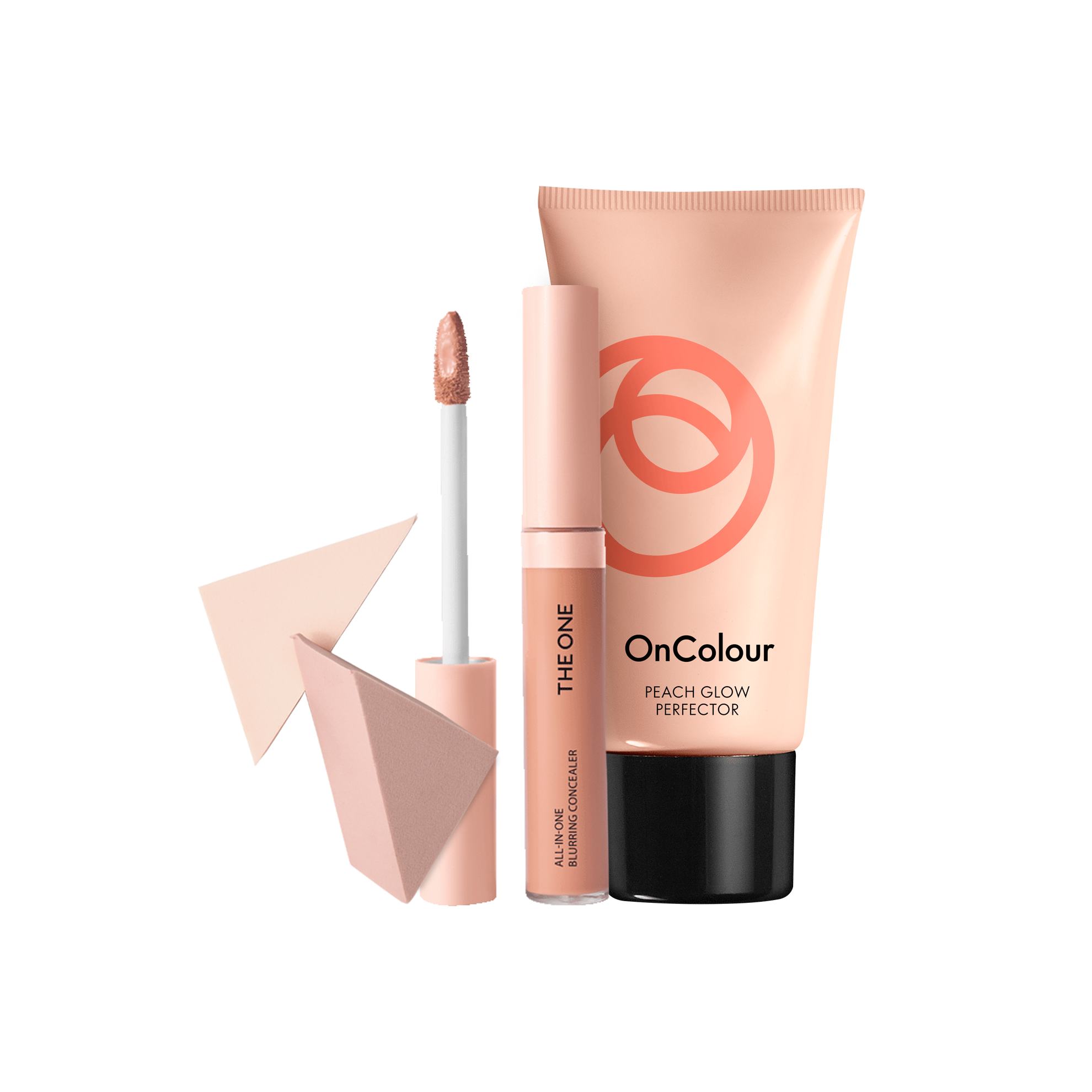 a group of makeup products