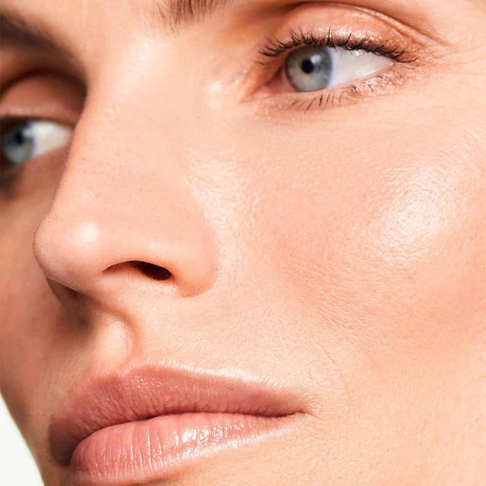 a close up of a woman's face