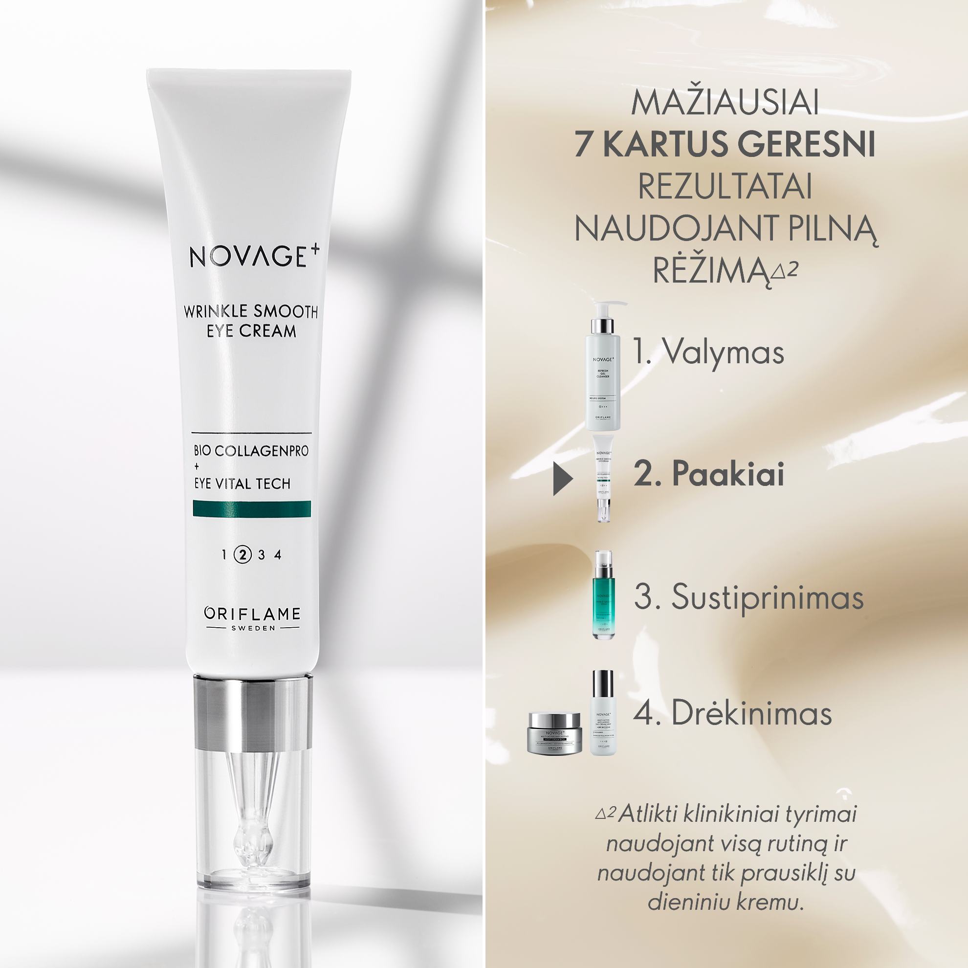 balta tūbelė su juodu tekstu ir baltu fonu