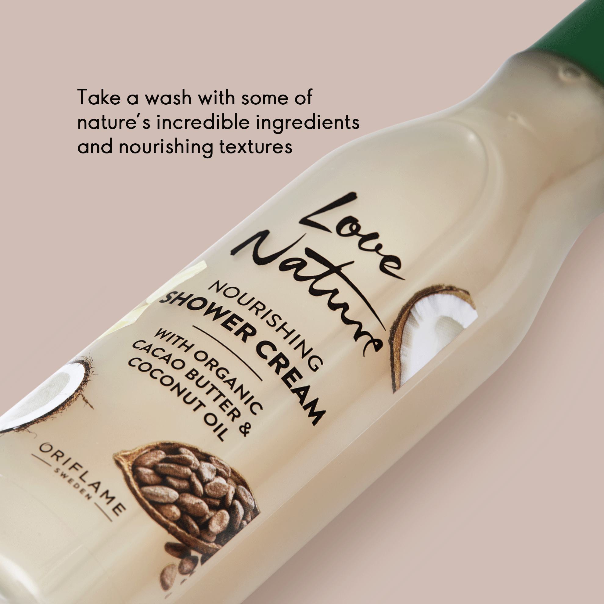 a bottle of shower cream