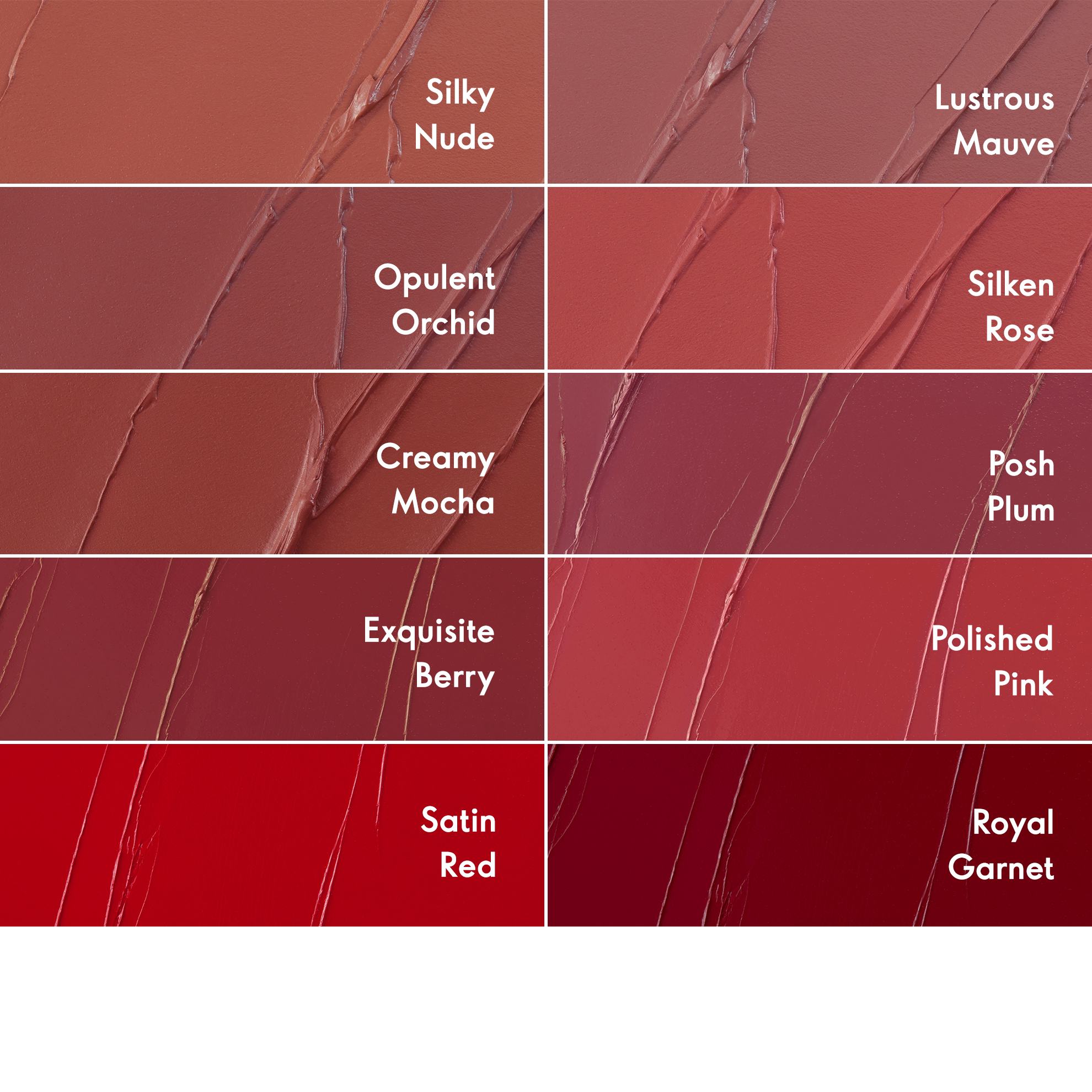 колаж різних відтінків помади