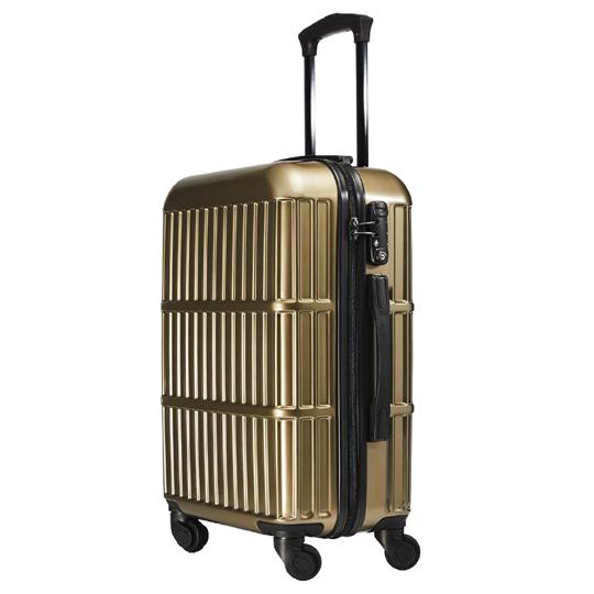 zlatý kufr na kolečkách