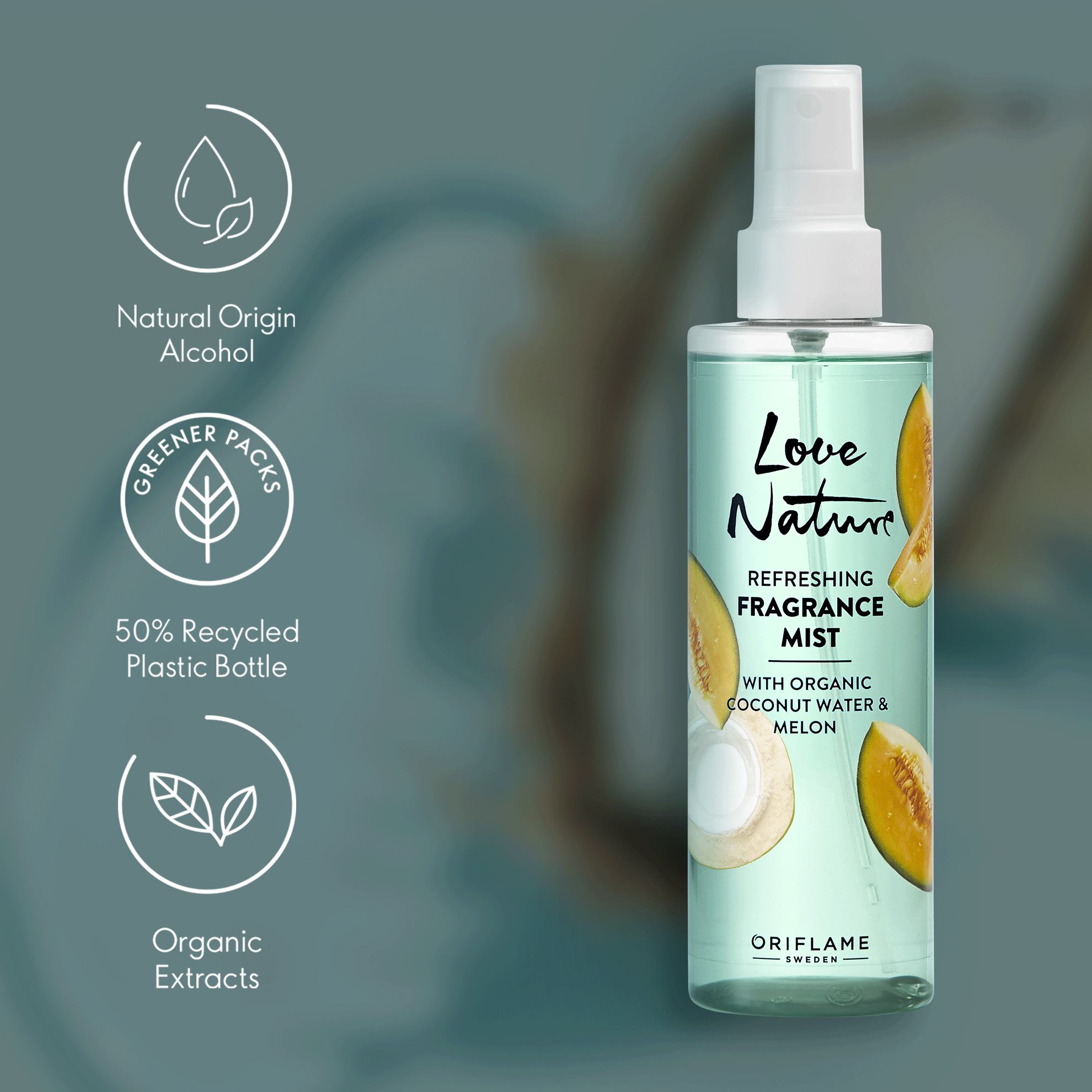 a bottle of perfume with text overlay