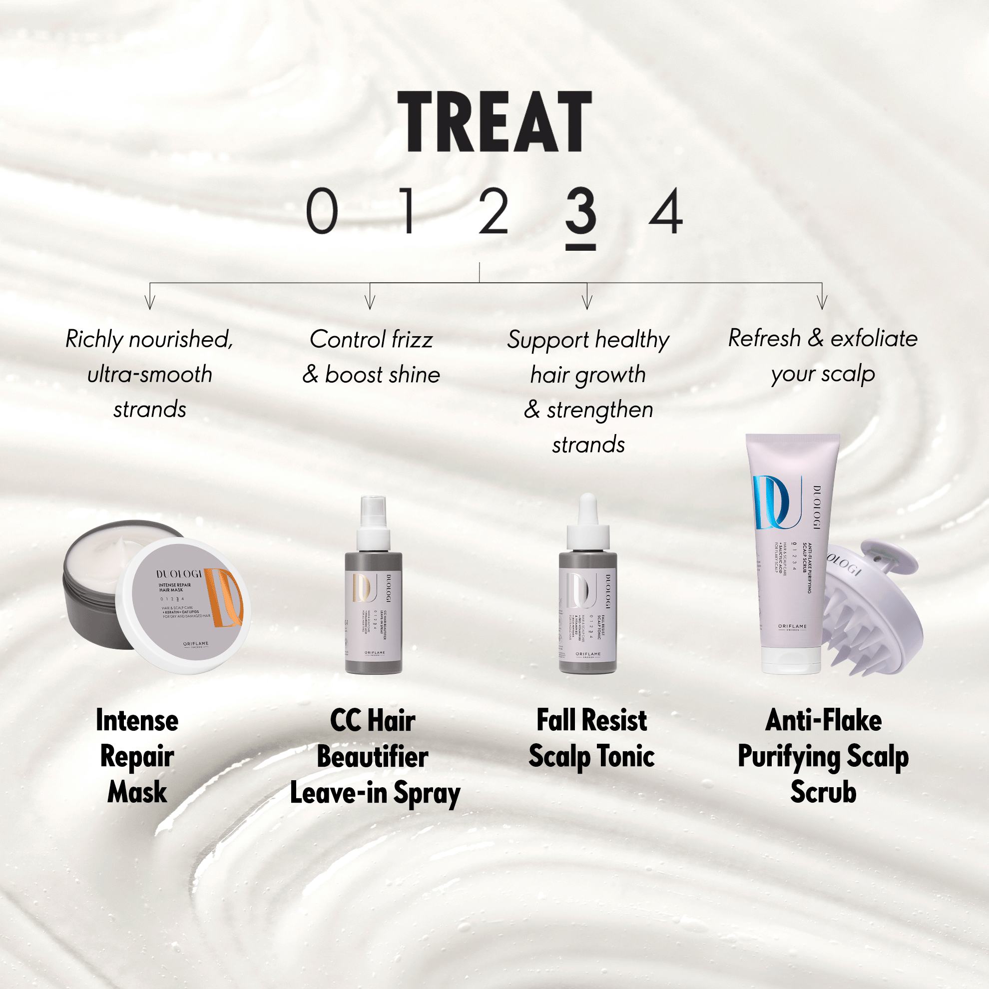 a group of products on a white background