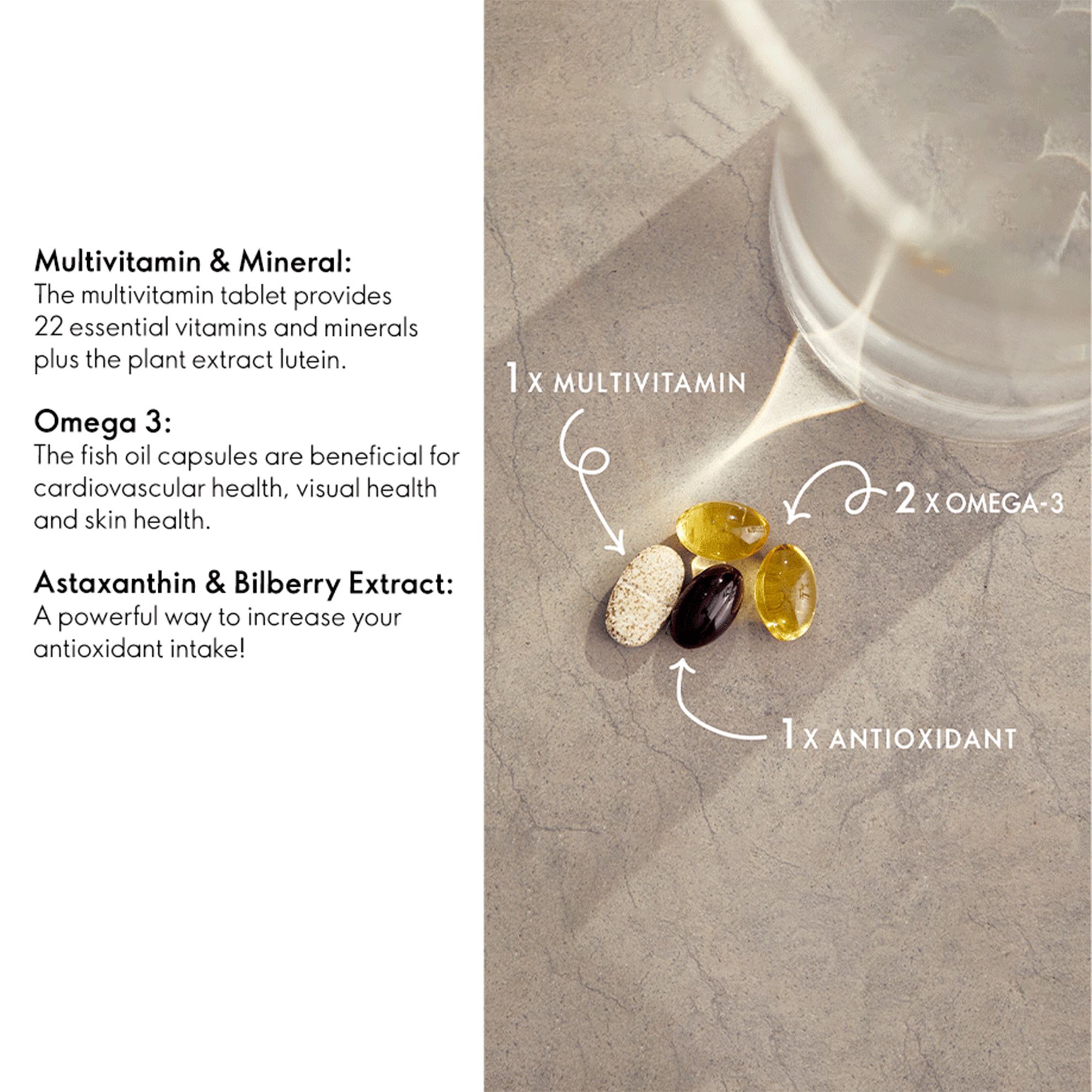 a group of multivitamin tablets