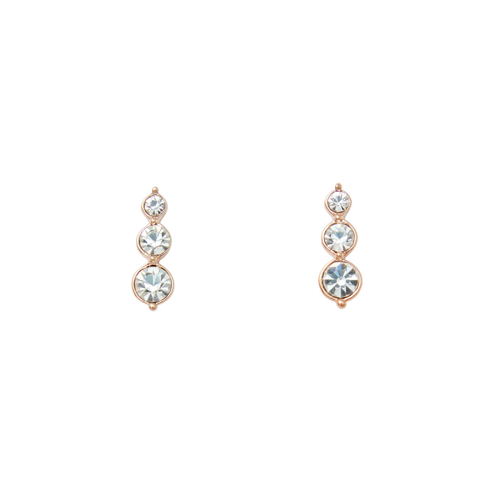 a pair of earrings with diamonds