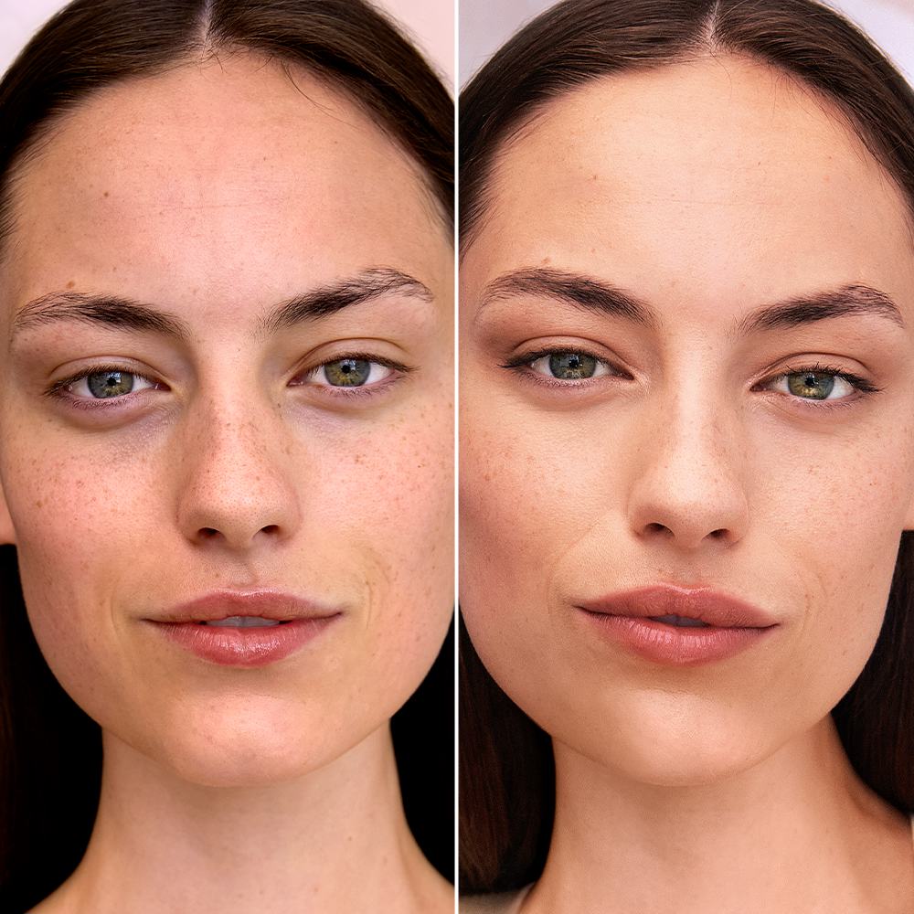 o comparație a feței unei femei