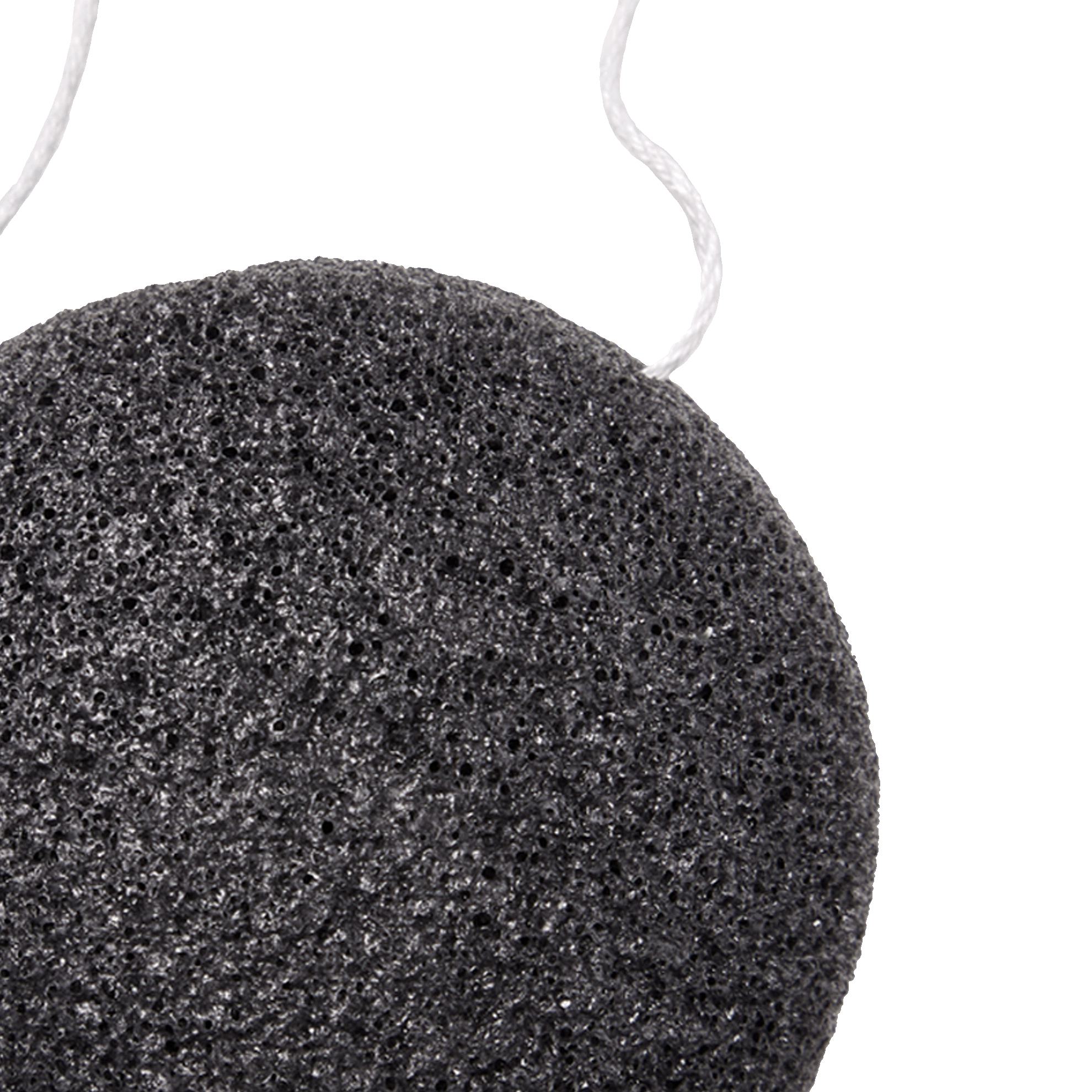 a close up of a black round object