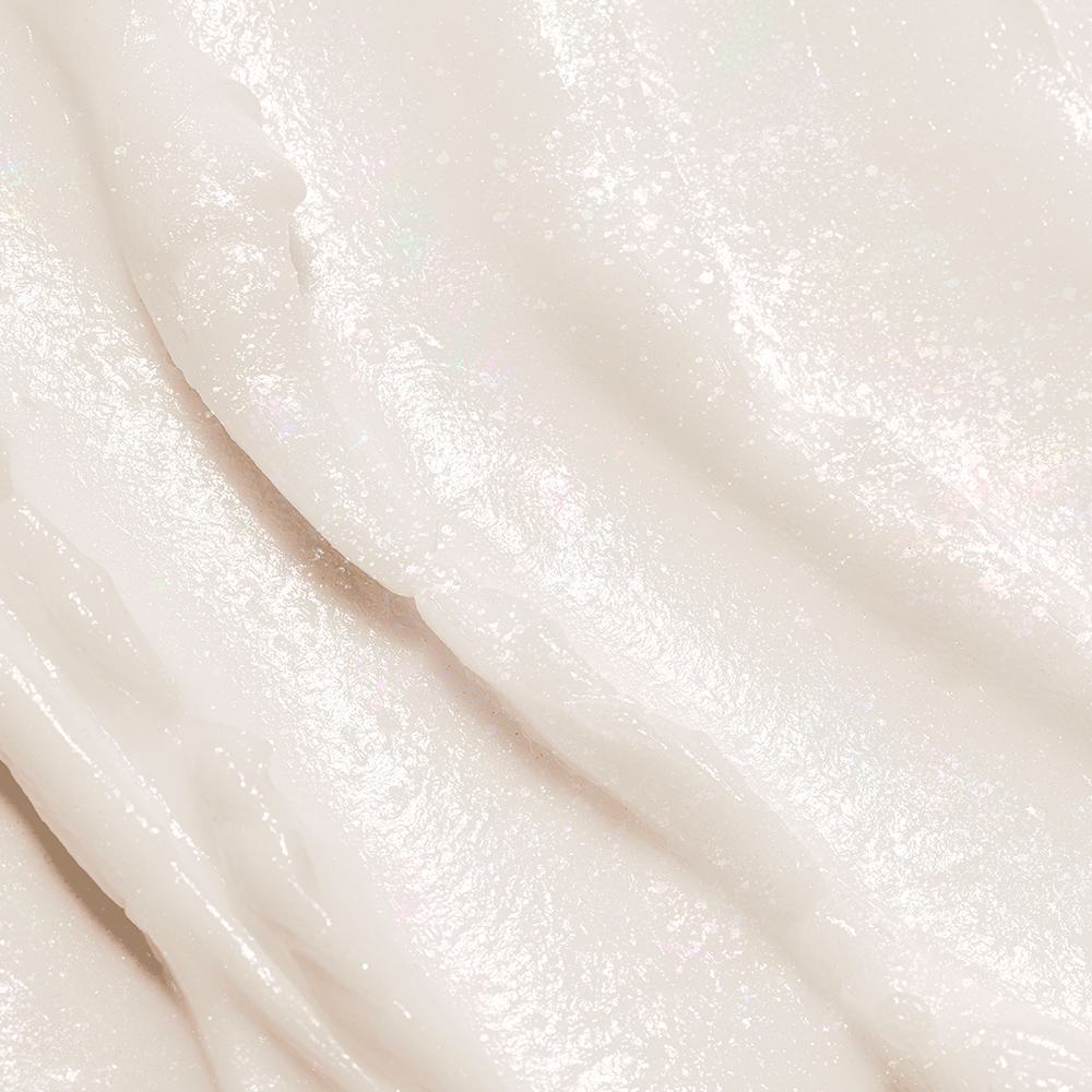 en närbild av en vit vätska