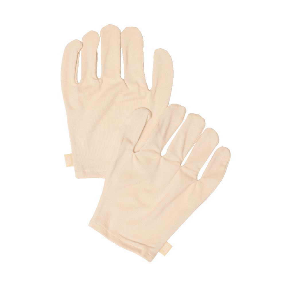 ένα ζευγάρι λευκά γάντια