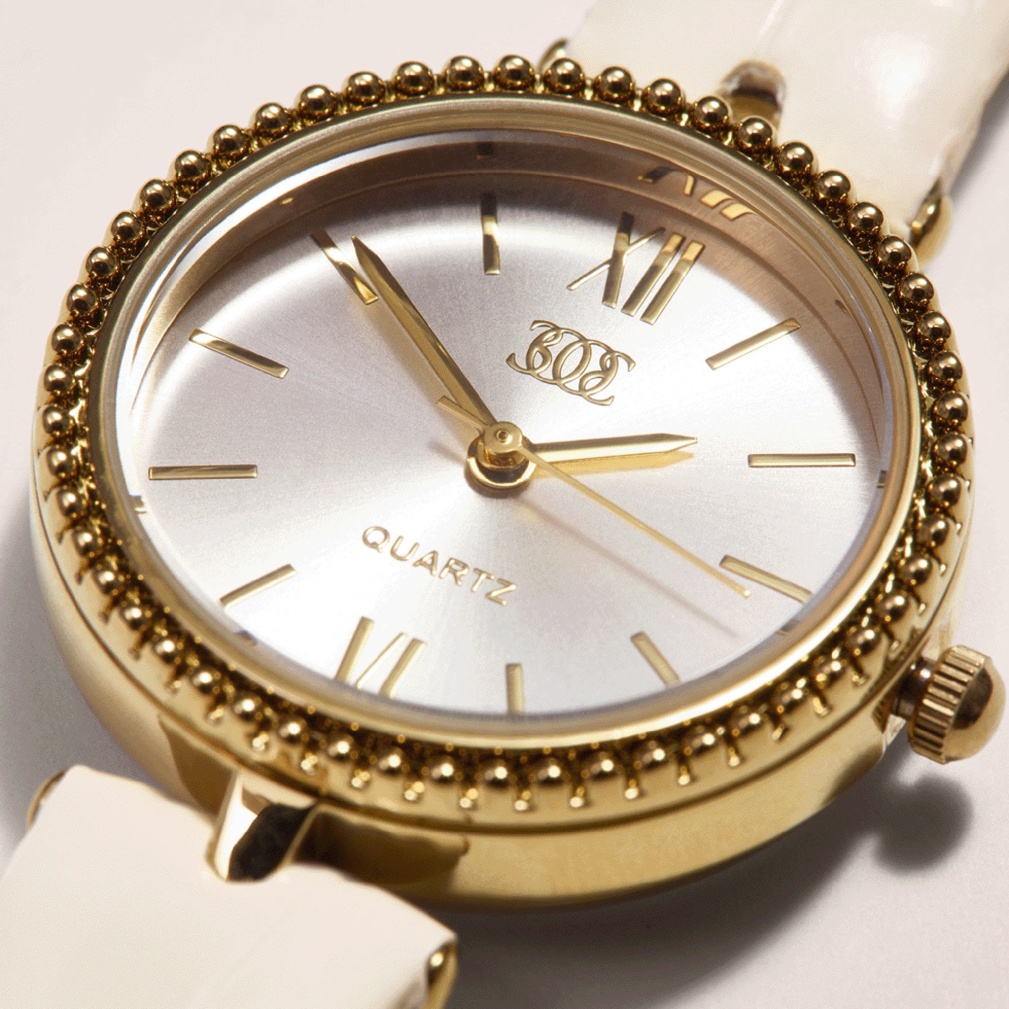 a close up of a watch