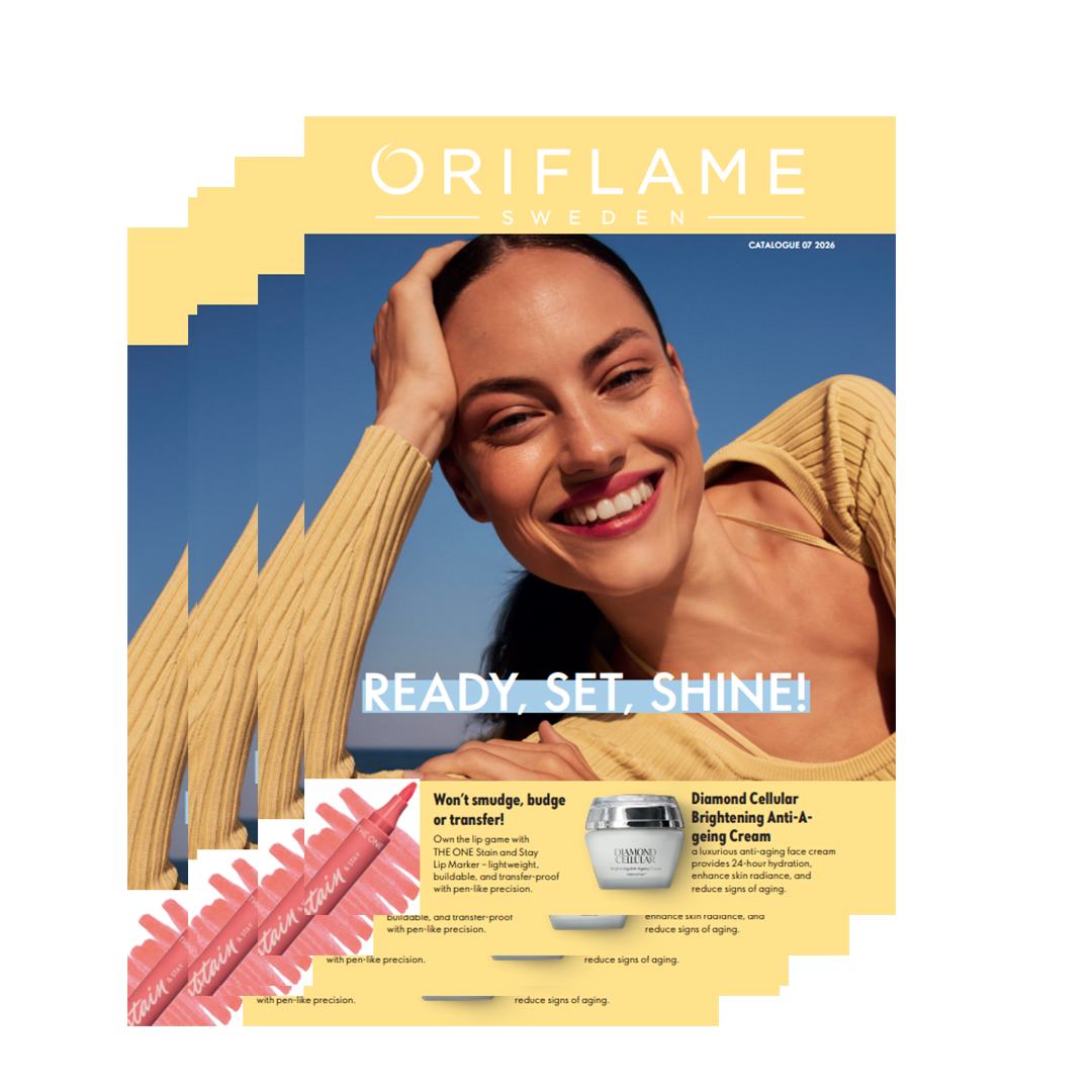 a magazine with a woman smiling