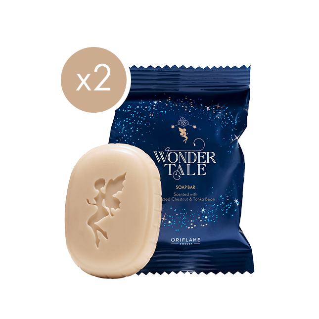 Una pastilla de jabón en un envase azul.