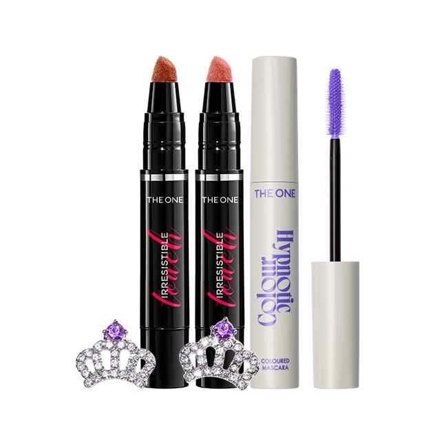 un grupo de productos de maquillaje
