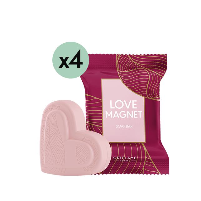un jabón rosa con forma de corazón
