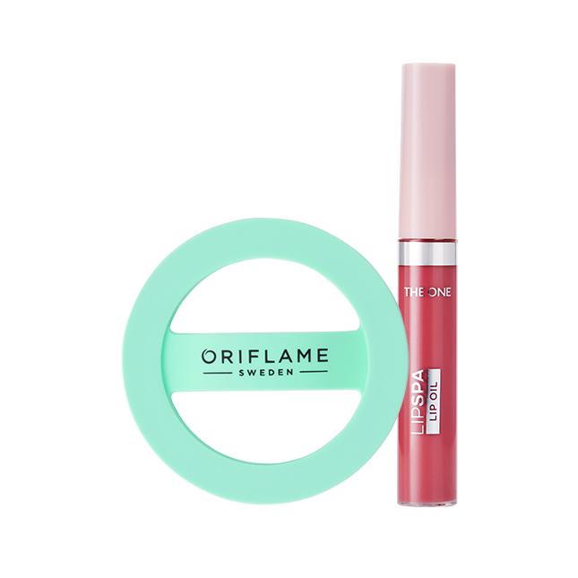un aceite labial y un tubo